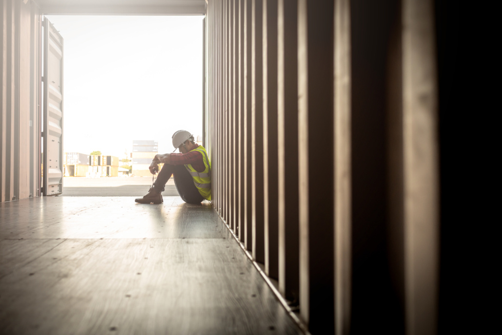 worker fatigued on site