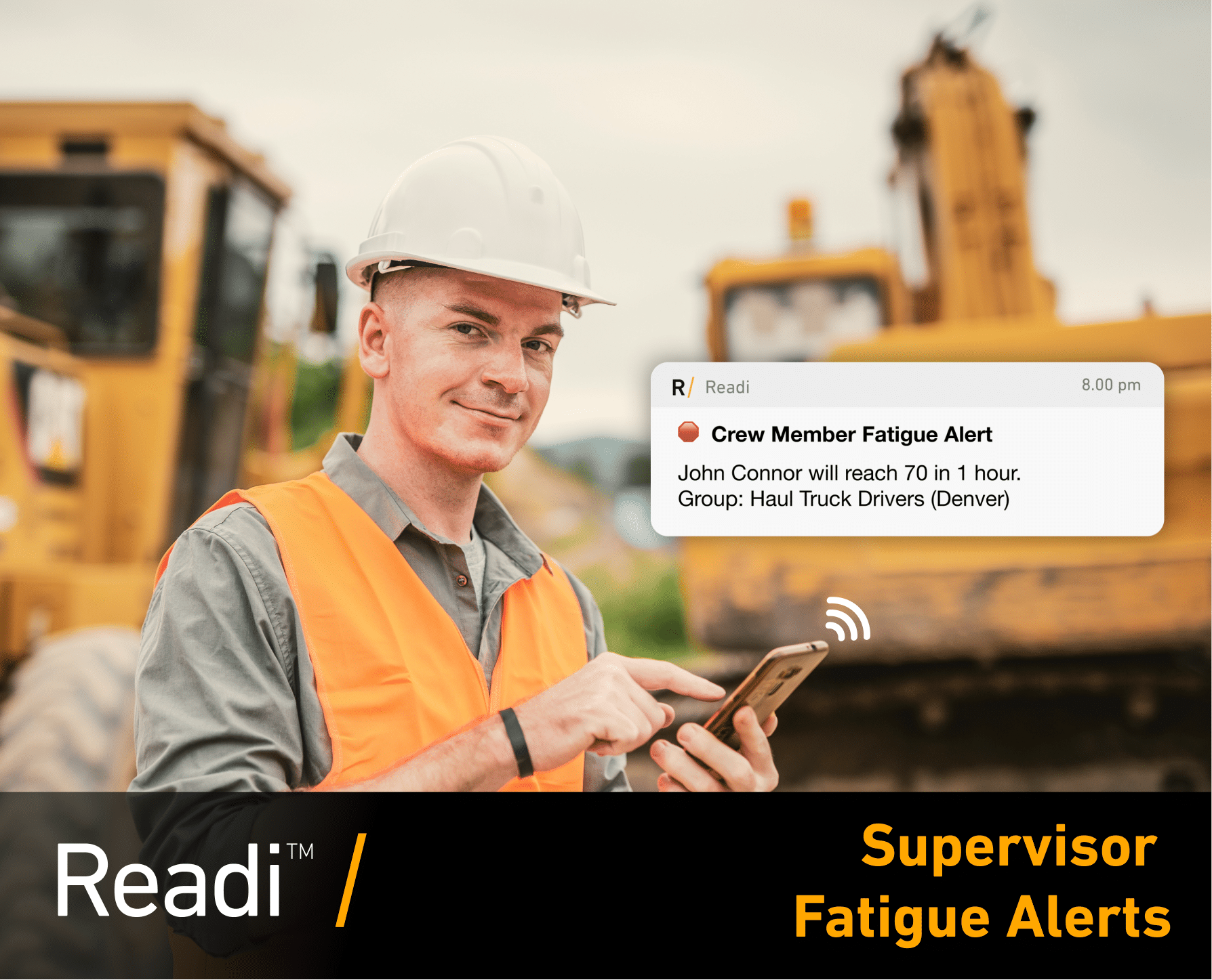 mobile supervisor fatigue alerts